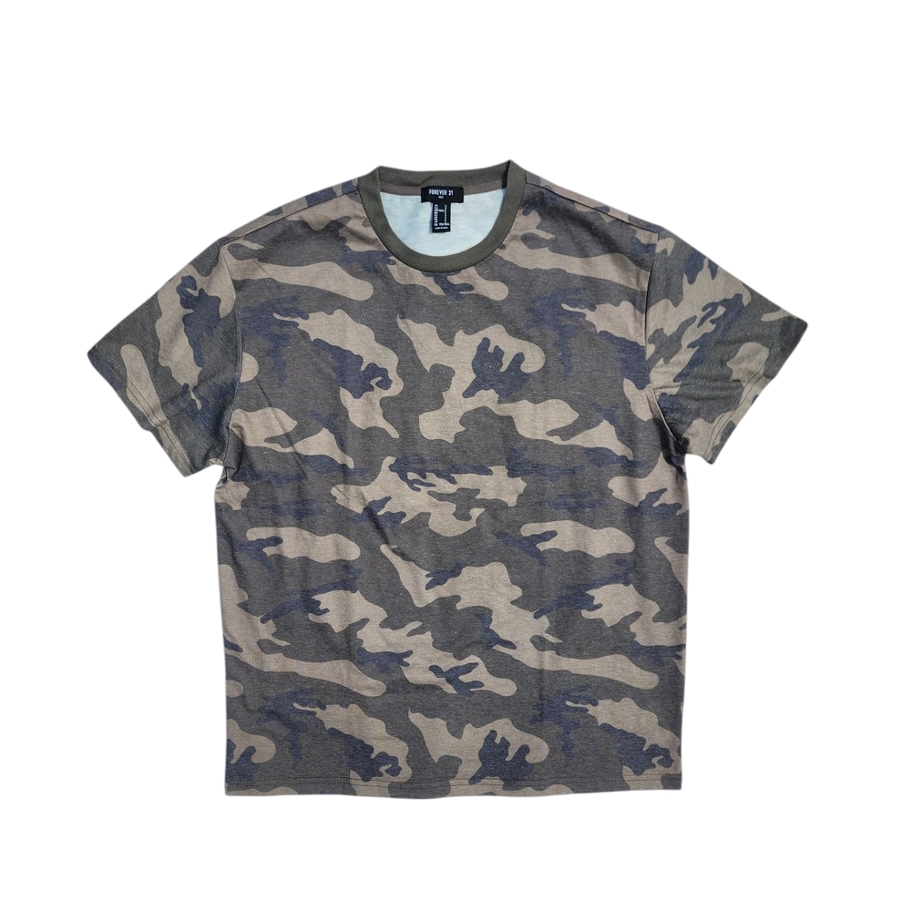 Forever 21 Camouflage Oversized T-Shirt for Men